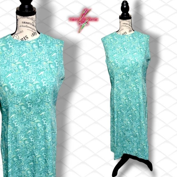 Vintage 1960's Retro Paisley Mod Pencil Skirt Dress - Picture 1 of 9